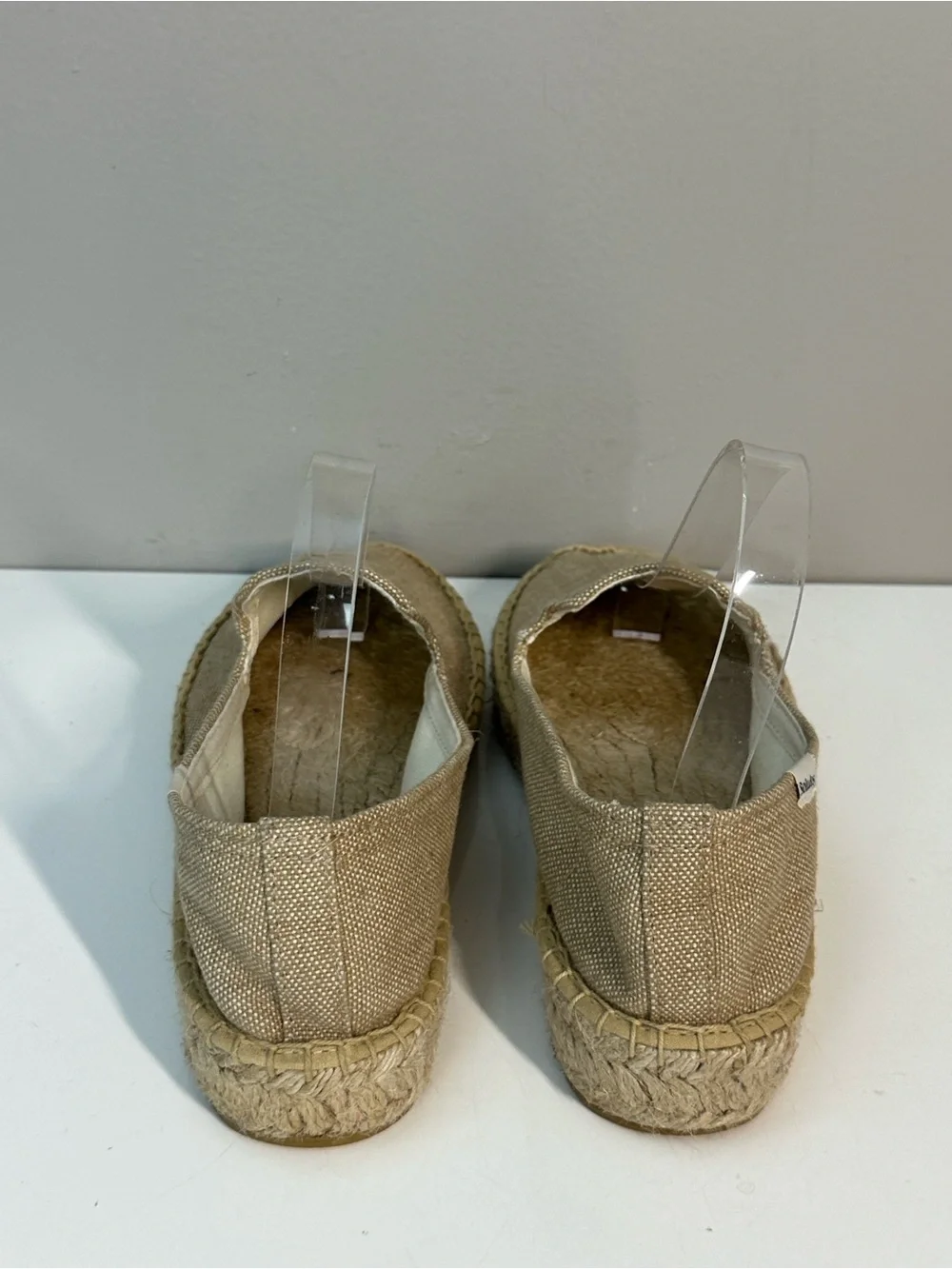 Soludos Platform Espadrille Smoking Slipper Classic Natural Size 7